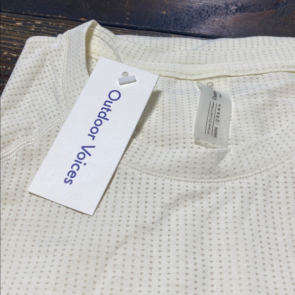 Outdoor Voices Milk Stone ThinkFast Longsleeve - L - Picture 6 of 7